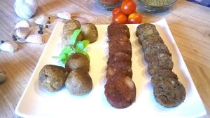 Vegan sausages. at Fast Vegan in Castelo Branco
