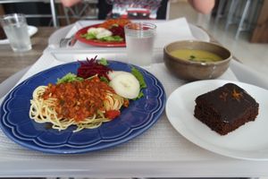 Delicious menu of the day at Fast Vegan in Castelo Branco