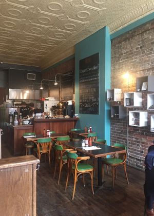 Rustic decor at Rustic Cosmo Cafe in Toronto