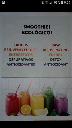 Organic Made to order Smoothies  at Love Organic Ecotienda in Arroyo De La Miel