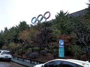 Easy to find the outside resturant, this is right in front of it at Ji Ming Temple Vegetarian Diet in Nanjing