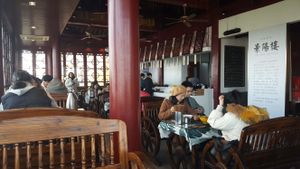 Interior (top of the temple) at Ji Ming Temple Vegetarian Diet in Nanjing