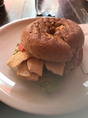 Tofu bagel at Bagels & Coffee in Potsdam