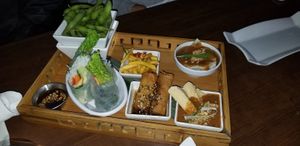 Appetizers platter at Sukho Thai in Laval
