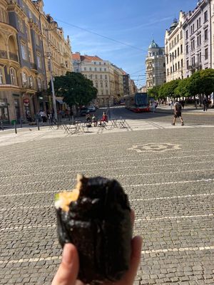 Sushi wrap at Onigirazu in Prague