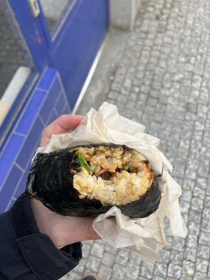 Tempeh sandwich, 5.60€  at Onigirazu in Prague
