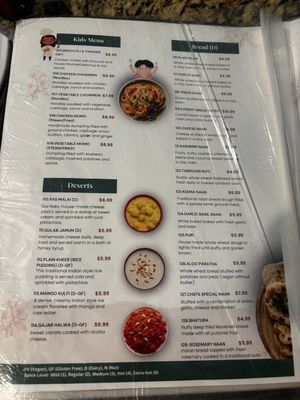Menu page 6  at Everest Cuisine in Worthington