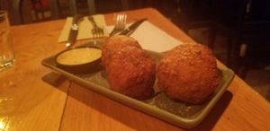 Vegan Mac 'N Cheese balls at Bakers Lane in Launceston
