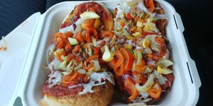 Pizza bread: not very good at Love Cafe  in Oakhurst