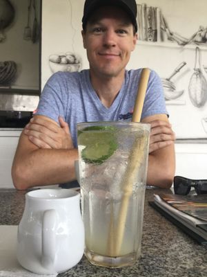 Bamboo straw at Gourmet Cafe - Dewi Sri in Seminyak