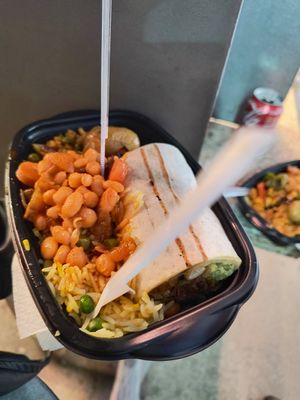 Anything comes with vegan parla and beans at Organic - Boqueria in Barcelona