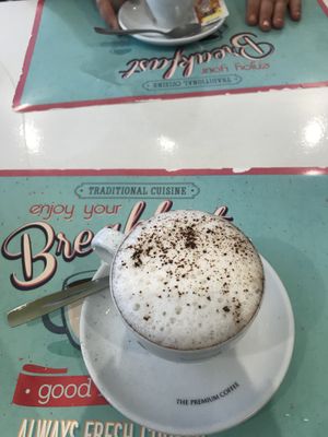 Almond coffee  at Pipa's Bar in Barcelona