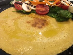 Vegan omelette  at Pipa's Bar in Barcelona