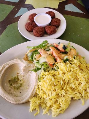 Falafel Plate at Aladdin Mediterranean Grill in Jackson
