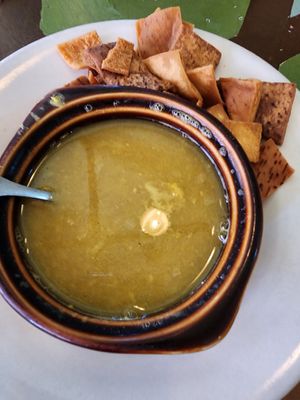 Yellow lentils soup at Aladdin Mediterranean Grill in Jackson