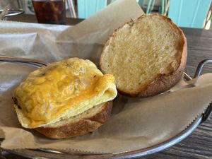 Breakfast brioche sandwich  at Soulshine in San Diego