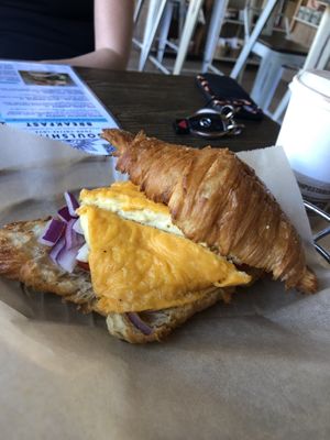 Croissant sand which at Soulshine in San Diego