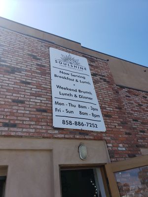 Large hour posting at Soulshine in San Diego