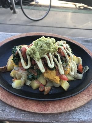 Mexican Potato chickpea scramble  at Soulshine in San Diego