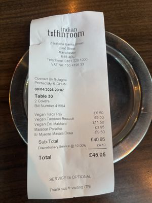  at Indian Tiffin Room  in Manchester