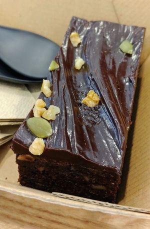 Vegan fudge brownie at Only Mine Chocolate Factory in Olinda