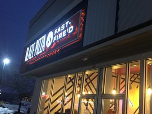 Sign at Blaze Pizza in Rochester