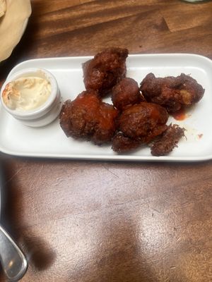 Buffalo cauliflower.. just be sure to order a vegan option   at New Sydney Hotel in Hobart
