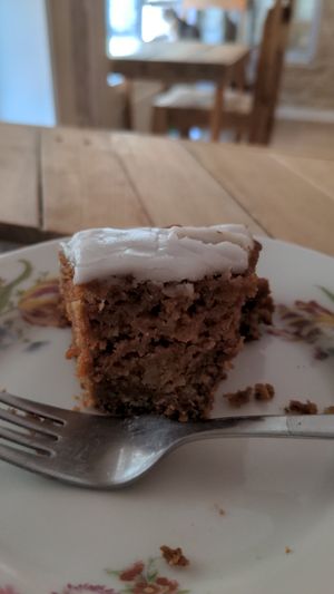 Carrot cake 🍰 at Au Bonheur des Chats in Lyon