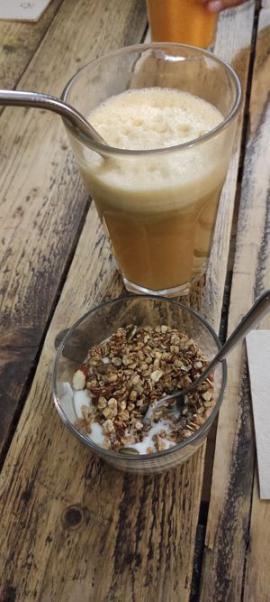 Cream cheese and apple parfait. at Au Bonheur des Chats in Lyon