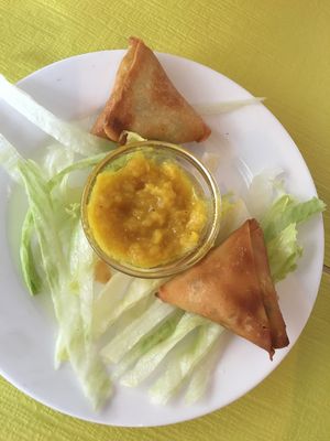 Vegetable Sambusa  at Mesob in Zurich