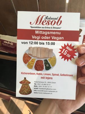 Lunch Special (Taken June 2, 2019) at Mesob in Zurich