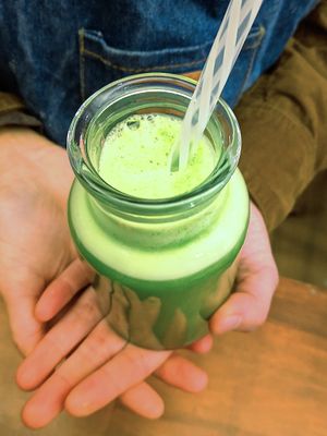 Green juice at The Goji Bar in Paris
