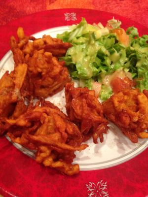 Beignets d'oignons at Ganesha Restaurant in Strasbourg