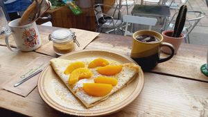 Sweet crepe at The Glasvegan in Glasgow