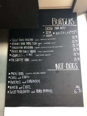 Menu at The Glasvegan in Glasgow