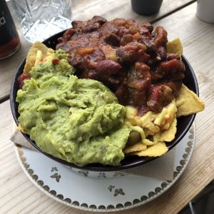 Chilli nachos  at The Glasvegan in Glasgow