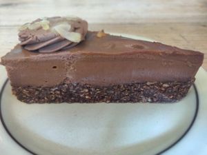 Chocolate raw cake at The Glasvegan in Glasgow