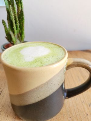 Match latte at The Glasvegan in Glasgow