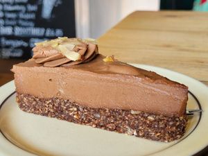 Raw Chocolate Cake at The Glasvegan in Glasgow