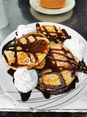 Death by chocolate pancakes - I would suggest sharing these as I felt like I was going to die! (in a good way of course 😂) at The Glasvegan in Glasgow