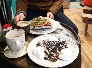 Crepe and sandwich 🥪 at The Glasvegan in Glasgow