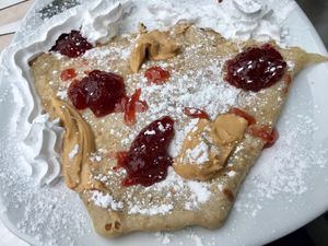 PBJ crepe at The Glasvegan in Glasgow