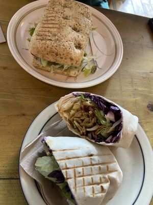 kebab and wingin it sandwich  at The Glasvegan in Glasgow