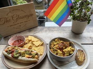 Mexi Dog and Mac and cheez   at The Glasvegan in Glasgow