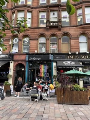 Nice seating area outside   at The Glasvegan in Glasgow