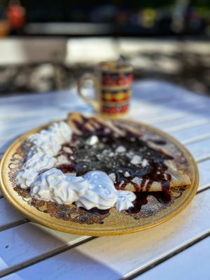 Death by chocolate crepes at The Glasvegan in Glasgow