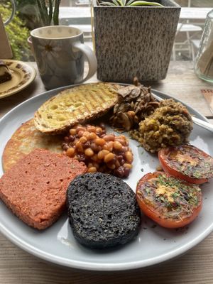 Square sausage is better than link sausage👀  at The Glasvegan in Glasgow