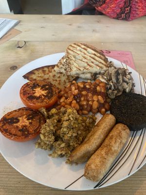 Square sausage is better than link sausage👀  at The Glasvegan in Glasgow