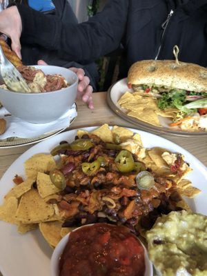 Chilli nachos  at The Glasvegan in Glasgow