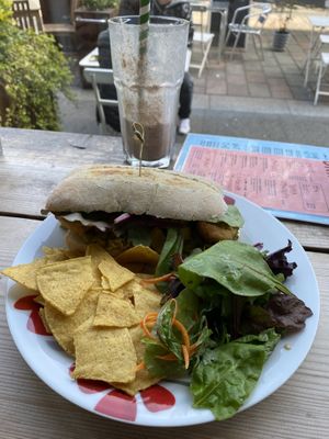 chicken sandwich   at The Glasvegan in Glasgow
